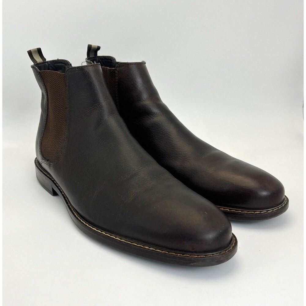 Crown Vintage Glory 2 Chelsea Boots Mens Sz 12M Dark Brown Leather Casual Boots - Picture 2 of 9